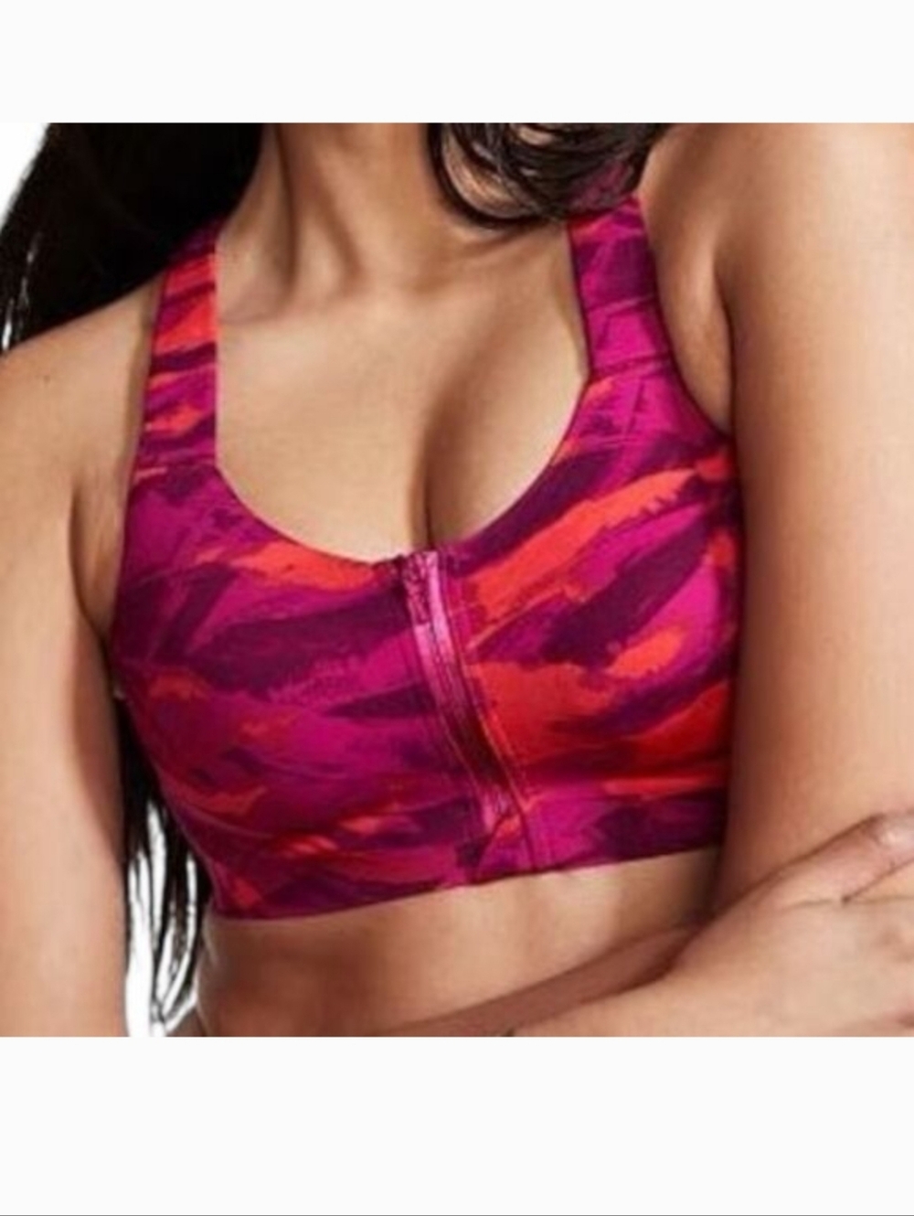 Victoria Secret Front-Zip Knockout Women's Sport Bra High Impact 32C